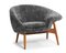 Fried Egg Right Lounge Chair in Grey Sheepskin by Warm Nordic 3