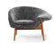 Fried Egg Right Lounge Chair in Grey Sheepskin by Warm Nordic 2