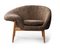 Fried Egg Left Lounge Chair in Drake Sheepskin by Warm Nordic 2