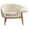 Fried Egg Right Lounge Chair in Moonlight Sheepskin by Warm Nordic 1