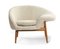 Fried Egg Right Lounge Chair in Moonlight Sheepskin by Warm Nordic 2