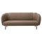 Caper 3 Seater Sofa in Nabuk Sepia with Stitches by Warm Nordic 1