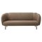 Caper 3 Seater Sofa in Nabuk Sepia with Stitches by Warm Nordic, Image 1