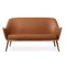 Dwell 2-Sitzer Sofa in Camel Seide von Warm Nordic 2