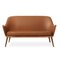 Dwell Two-Seater Sofa in Silk Camel by Warm Nordic, Image 2