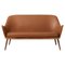 Dwell Two-Seater Sofa in Silk Camel by Warm Nordic 1