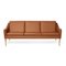 Mr Olsen 3 Seater Oak & Cognac Leather Challenger Sofa by Warm Nordic 2