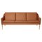 Mr Olsen 3 Seater Oak & Cognac Leather Challenger Sofa by Warm Nordic 1