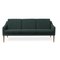 Mr Olsen 3 Seater Sofa in Oak & Mosaic Petrol Fabric by Warm Nordic 2