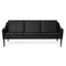 Mr Olsen 3 Seater Challenger Sofa in Walnut & Black Leather by Warm Nordic 2