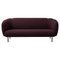 Caper 3 Seater Stitches Burgundy Sofa by Warm Nordic 1