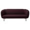 Caper 3 Seater Stitches Burgundy Sofa by Warm Nordic, Image 1