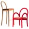 Set of Goma Armchair in Red and Goma Bar Chair by Made by Choice 1