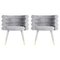 Grey Marshmallow Dining Chairs by Royal Stranger, Set of 2, Image 1