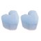 Light Blue Queen Heart Stools by Royal Stranger, Set of 2 2