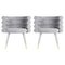 Set of Grey Marshmallow Dining Chairs by Royal Stranger 1