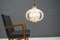 Lámpara colgante Mid-Century de cristal de Murano y latón de Kaiser Leuchten, Imagen 2