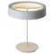 Large White Sin Table Lamp with Shade II by Antoni Arola, Image 1