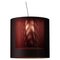 Lámpara colgante Moaré XL en negro y rojo de Antoni Arola, Imagen 1