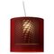 Red and Black Moaré Xl Pendant Lamp by Antoni Arola 1