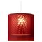Lámpara colgante Moaré XL en rojo de Antoni Arola, Imagen 1