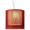 Red and White Moaré XL Pendant Lamp by Antoni Arola 1
