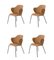 Chaises Remix Marron par Lassen, Set de 4 2