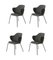 Chaises Remix Grises par Lassen, Set de 4 2