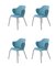 Chaises Remix Bleues par Lassen, Set de 4 2