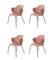 Chaises Rose Remix par Lassen, Set de 4 2