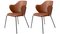 Brown Leather Chairs by Lassen, Set of 2 2