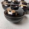 Urushi Maki-E Reisschalen mit Deckel, Japan, 1920er, 9 . Set 4