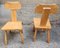 Brutalist Hand Carved Wooden Chairs, 1950s, Set of 4 2