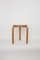 Early Stool in Leather by Alvar Aalto for O.Y. Furniture and Construction Factory A.B. / Artek, Finnland, 1950s, Image 2