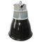 Lámparas colgantes industriales vintage de esmalte negro, Imagen 2