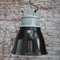 Lampes à Suspension Industrielles Vintage en Émail Noir 4