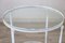 White Lacquered Brass and Two Glass Tops Round Drinks Trolley, 1980s 6
