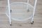 White Lacquered Brass and Two Glass Tops Round Drinks Trolley, 1980s 7
