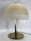 Italian Table Lamp with Umbrella in Murano Glass from Leucos, 1970s 1