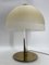 Lámpara de mesa italiana con paraguas de cristal de Murano de Leucos, años 70, Imagen 1