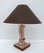 Mid-Century Italian Modern Acrylic Glass and Silver Table Lamp, 1970s, Image 1