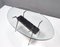 Vintage Oval Glass Coffee Table with Portoro Marble and Iron Base, Italy, 1950s 5