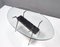 Vintage Oval Glass Coffee Table with Portoro Marble and Iron Base, Italy, 1950s, Image 5