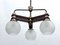 Vintage Satin Glass Chandelier, Italy, 1950s, Image 1
