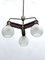 Vintage Satin Glass Chandelier, Italy, 1950s 8