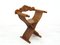 Vintage Italian Walnut Savonarola Chair, 1970s, Image 2