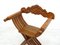 Vintage Italian Walnut Savonarola Chair, 1970s, Image 14