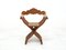 Vintage Italian Walnut Savonarola Chair, 1970s 9