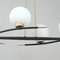 French Brass and Opaline Glass Chandelier from Maison Arlus, 1960s 15