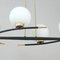 French Brass and Opaline Glass Chandelier from Maison Arlus, 1960s, Image 15